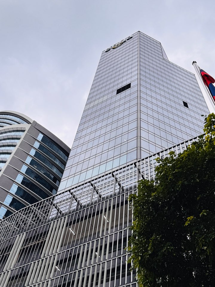 Etiqa office tower in Bangsar viewed from street level