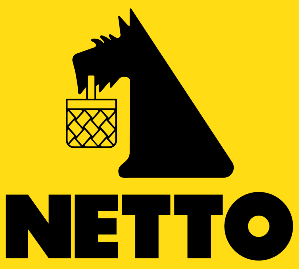Netto supermarket logo for dumpster diving in Sweden food rescue