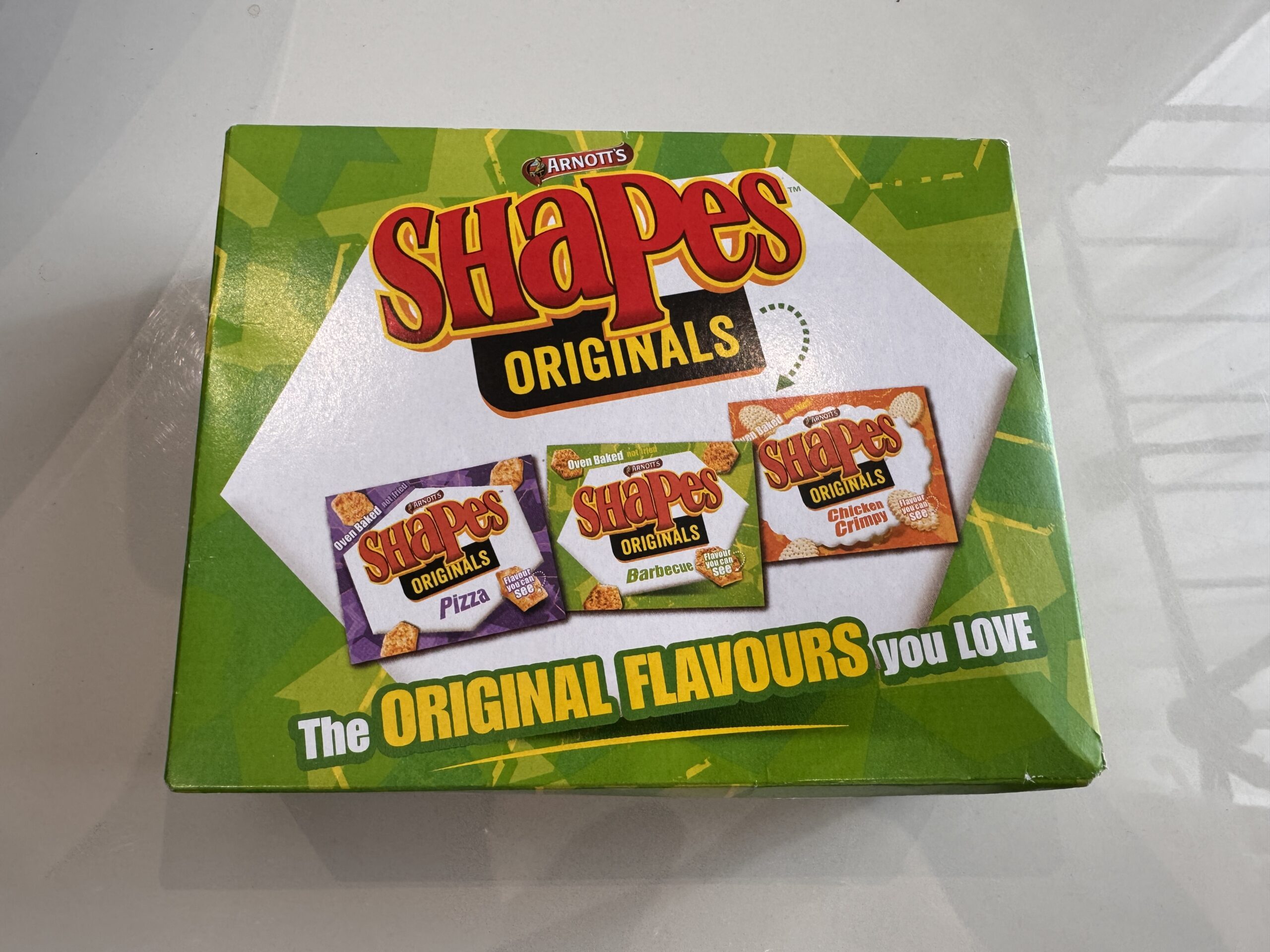 Shapes barbeque flavour in box available in Malaysia
